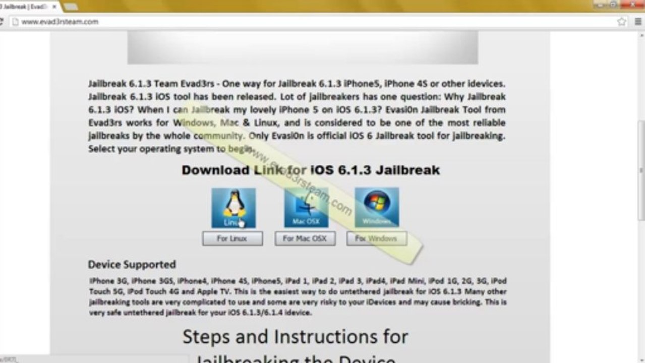 Installer iOS 6.1.3 jailbreak sans UDID ou Dev Compte