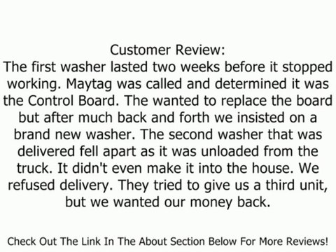 Maytag MVWC350AW Centennial 3.4 Cu. Ft. White Top Load Washer - Energy Star Review