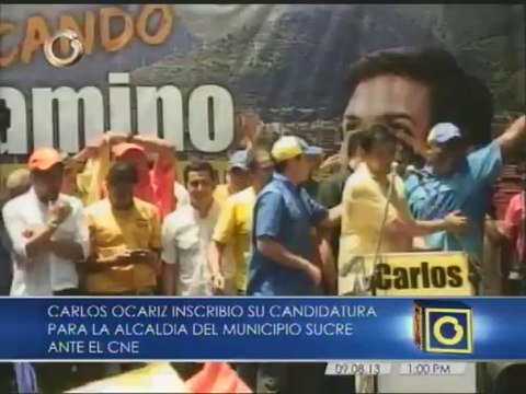 Carlos Ocariz formaliza su inscripción para el municipio Sucre