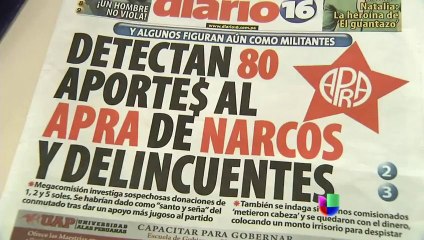 NARCOESTADO: Políticos peruanos en líos de narcotráfico (Noticiero Univisión 08-08-2013)