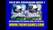 Watch Dallas Cowboys vs Oakland Raiders Game Online Video Streaming