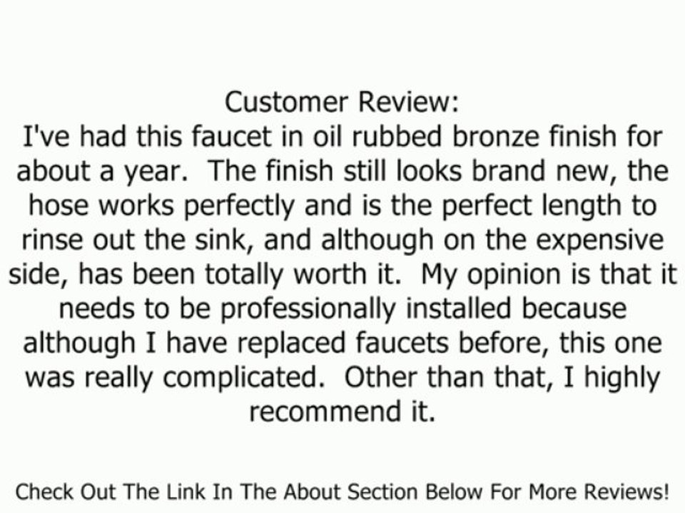 GROHE 33 870 ZB0 Bridgeford Dual Spray Pull-Out Kitchen Faucet, Oil Rubbed Bronze Review