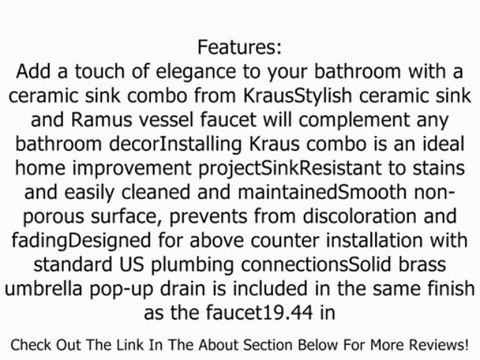 Kraus White Rectangular Ceramic Sink and Ramus Faucet, Chrome Review