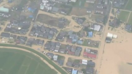 Homes underwater in Japan after deadly flooding