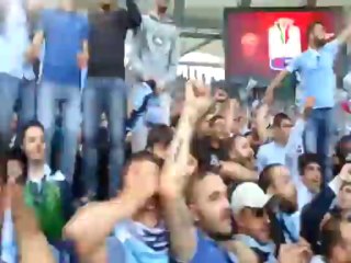 Giampiero Pinzi festeggia in curva! Derby Coppa Italia 26 maggio 2013