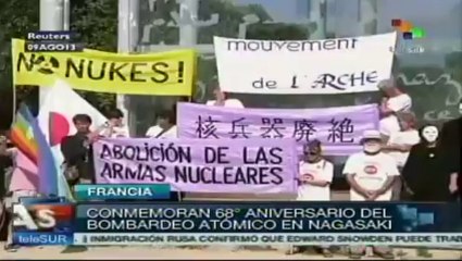 Conmemoran 68º aniversario del bombardeo atómico en Nagasaki