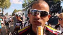 Cyclisme - Leonardo Duque réagit après sa victoire à Bourg-en-Bresse