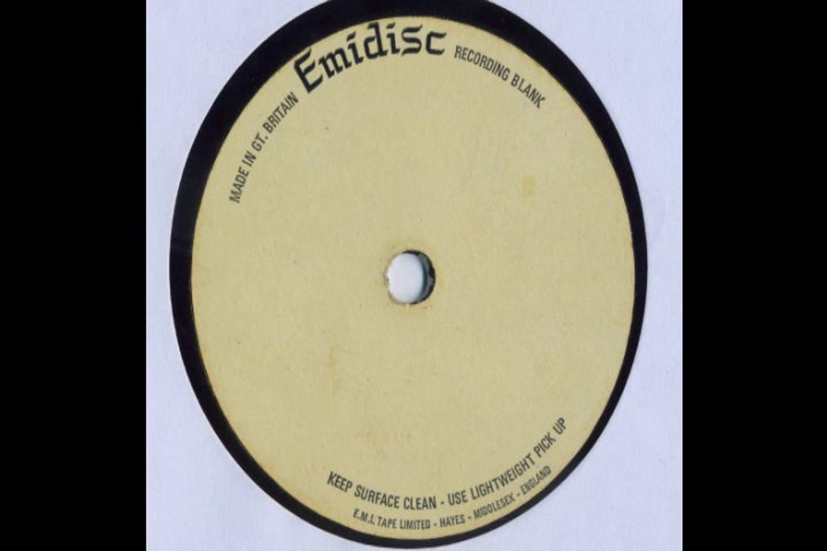 ⁣Unkown Artist  2 Side Emidisc Acetape late 60`s UK Psych.