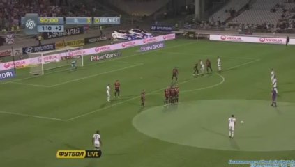 Gol de Gourcuff de falta directa