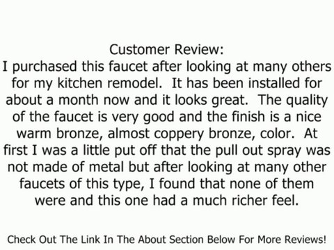 Danze D457014BS Opulence Single-Handle Kitchen Faucet with Pull-Out Spout, Black Satin Review