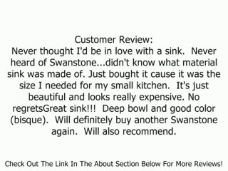 Swanstone KSSB-2522-051 25-Inch by 22-Inch Single Bowl Kitchen Sink, Tahiti Sand Finish Review