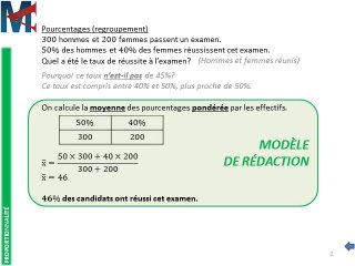 4ème - PROPORTIONNALITE - Pourcentages (regroupement)