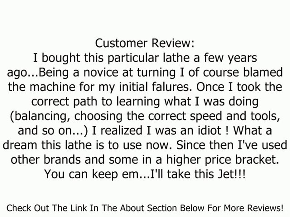 JET 708352 JWL-1236 Woodworking Lathe, 12-Inch Swing 3/4 HP 115-Volt 1-Phase Review