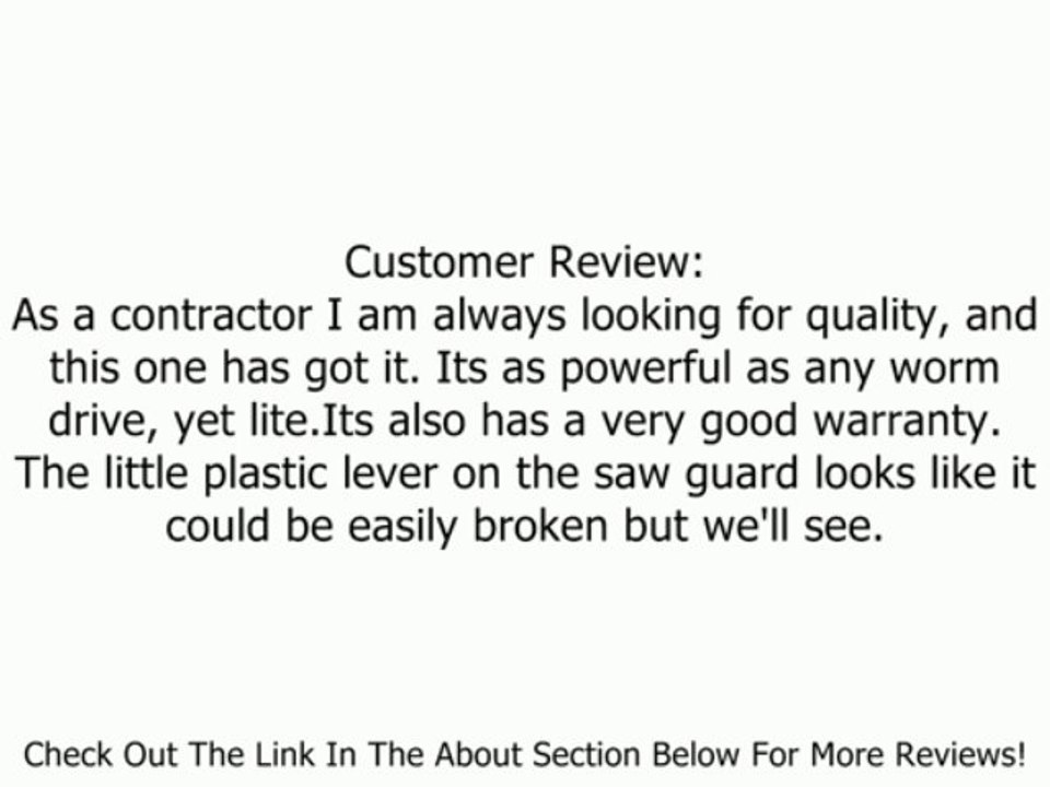 Milwaukee 6477-20 7-1/4-inch Worm Drive Circular Saw Review