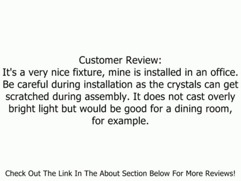 Dainolite 15123-117 3-Light Crystal Pendant with Oyster Organza Shade, Polished Chrome/Crystal/Organza Review