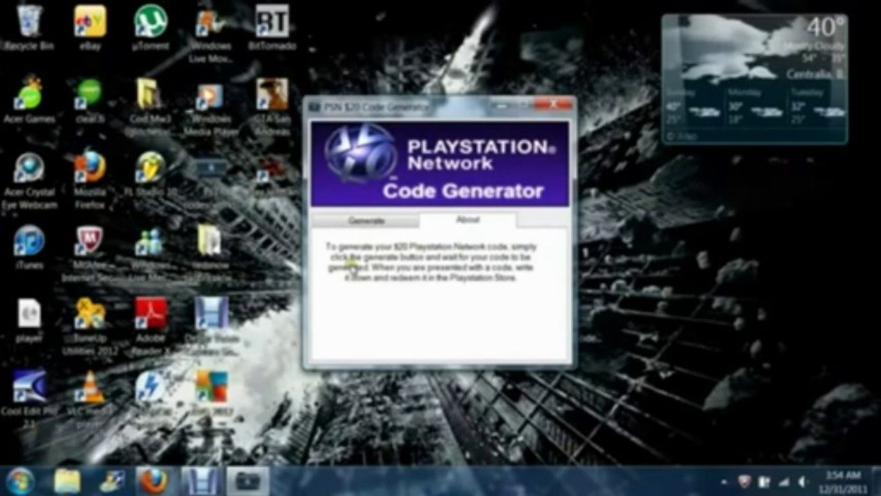 PSN Code Generator 2013 {Link Down in Description}