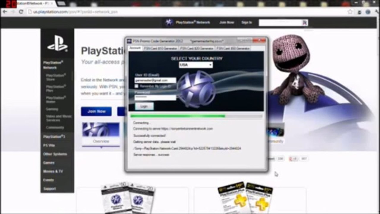 PSN Code Generator 2013 Unlimited free download