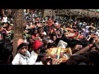 Crowd outside Gangotri temple
