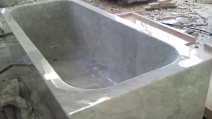 Marble bathtub Rectangular White