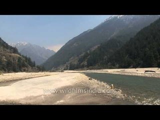 Devotees at Gangotri Dham and the wide valley of Harsil