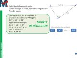 4ème - LE TRIANGLE RECTANGLE - Théorème de Pythagore, calcul de côté perpendiculaire