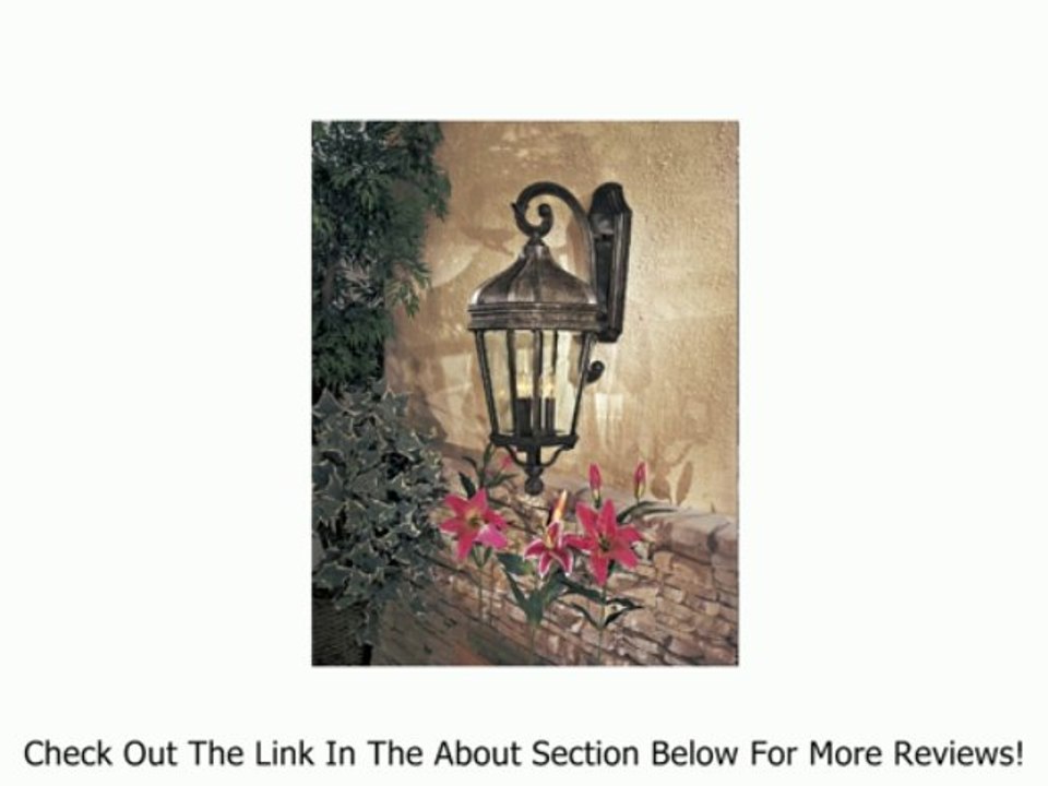 Minka-Lavery 8692-61 Harrison 3-Light Wall Mount Outdoor Fixture, Vintage Rust with Clear Beveled Glass Review