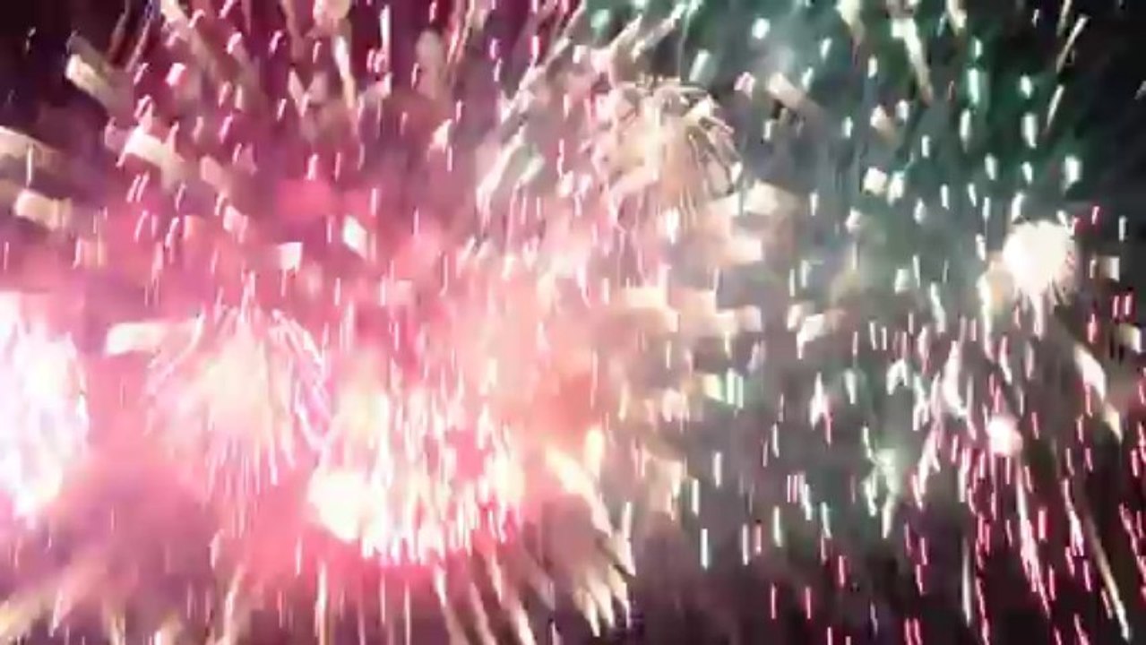 Feu d'artifice Cap d'Agde 2013 vu de l'intèrieur