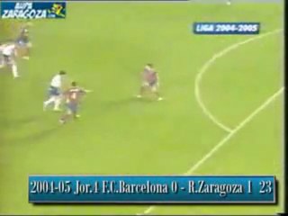 David Villa goles con Zaragoza (2004-05)