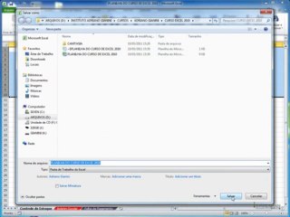 excel2010  CAPÍTULO 1 - AULA 5 Abrir salvar arquivos