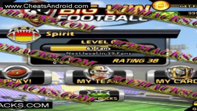 Hack BIG WIN FOOTBALL Android and iPhone- Cheats BIG WIN FOOTBALL get 99999 big bucks for Free