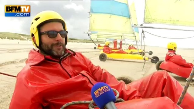 Une semaine dans le Nord: char à voile sur la plage du Touquet - 12/08