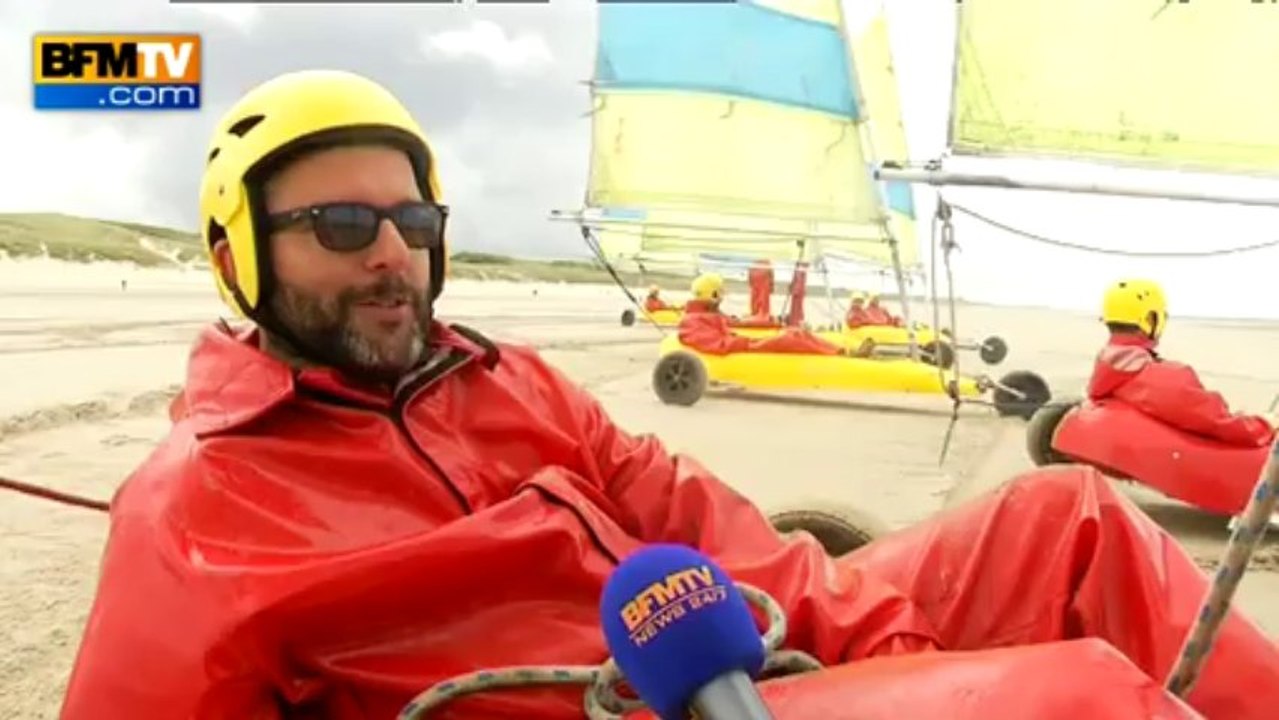 Une semaine dans le Nord: char à voile sur la plage du Touquet - 12/08