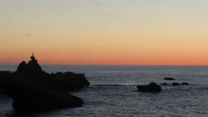 Coucher de soleil à Biarritz ... vendredi 9 août 2013