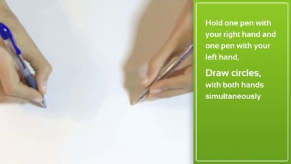 Test anxiety – focus improve: scribble with both hands