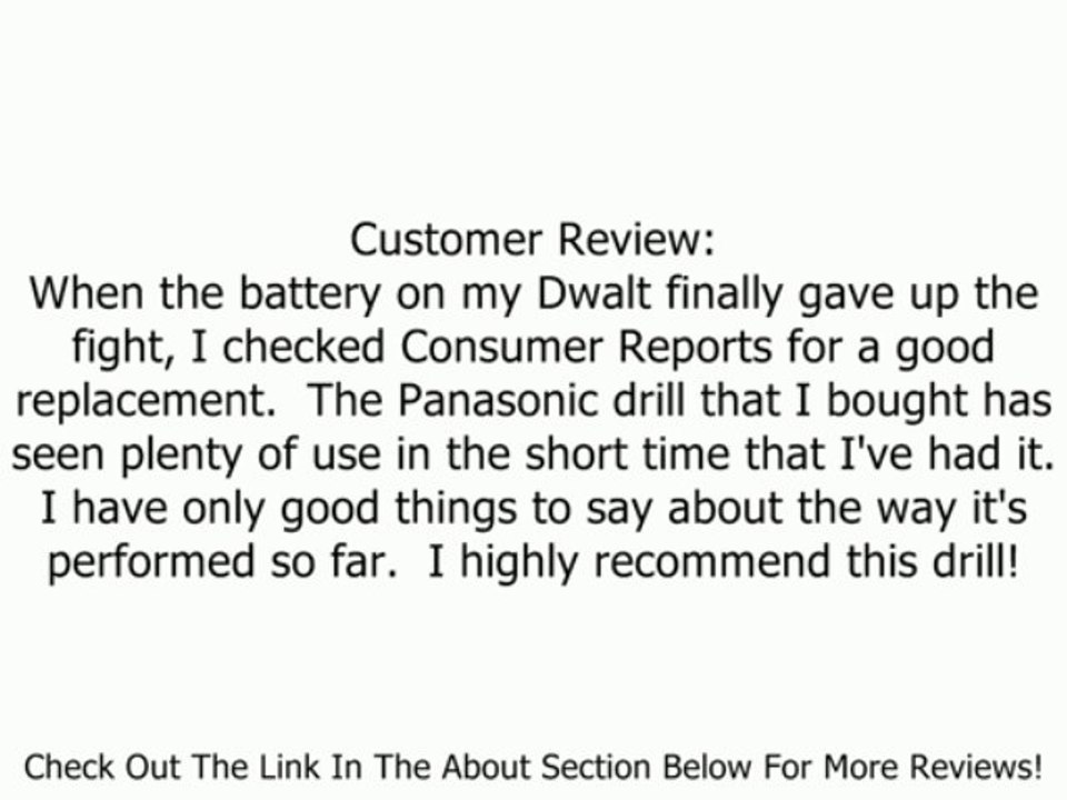 Panasonic EY6432NQKW 15.6-Volt NiMH 1/2-Inch Cordless Drill/Driver Kit Review