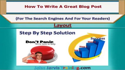 How To Write A Good Blog Post Video 1