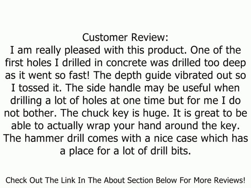 Bosch 1199VSRK 8.5 Amp 1/2-Inch Dual Torque Hammer Drill Review