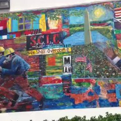 We live here but we never go to see this stuff.  #MartinLurherKing #Ebenezer Batista Church #Mural