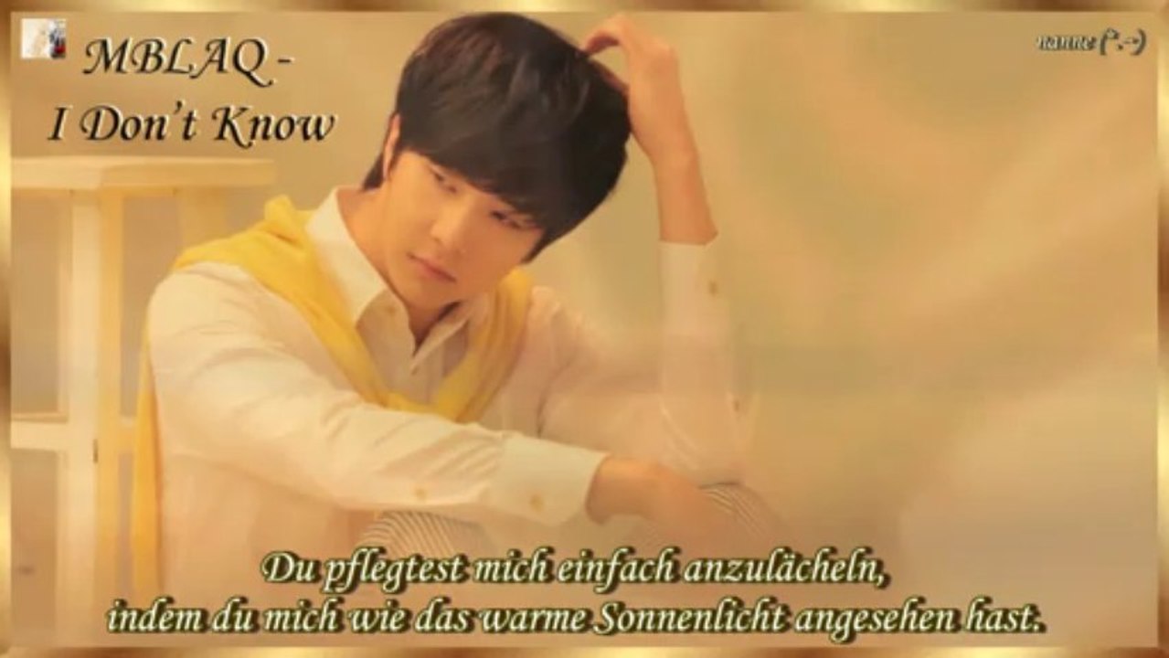 MBLAQ - I Don’t Know k-pop [german sub]