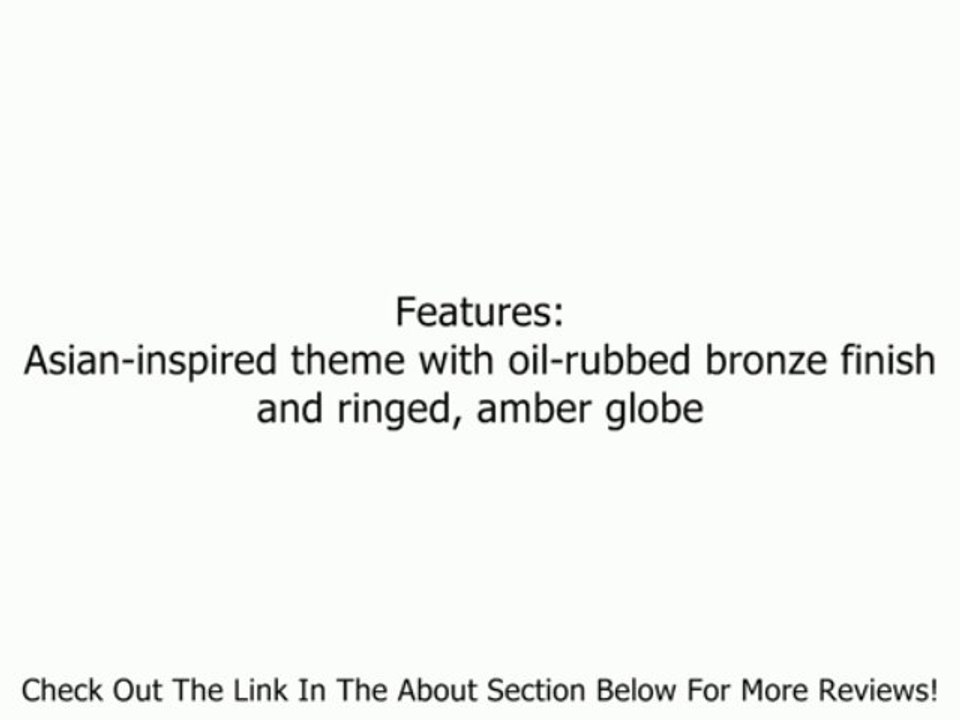 Kenroy Home 90084ORB Wright Three-Light Pendant, Oil-Rubbed Bronze with Painted Amber Globe Review