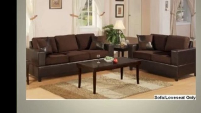 Bobkona Seattle Microfiber Sofa and Loveseat 2-Piece Set