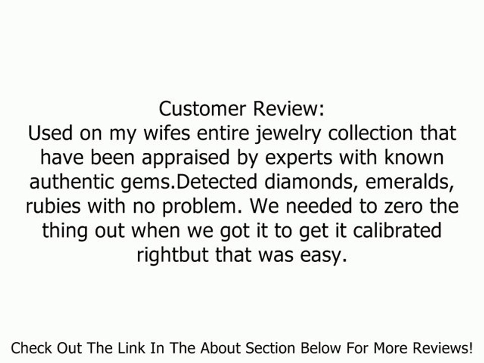 PRESIDIUM ELECTRONIC GEM GEMSTONE DIAMOND TESTER PGT Review