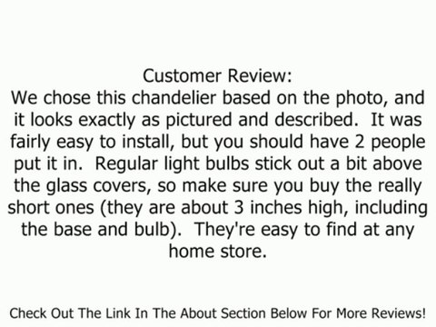 3 Light Chandelier w Tea Swirl Glass - Elysburg Collection (Satin Nickel) Review