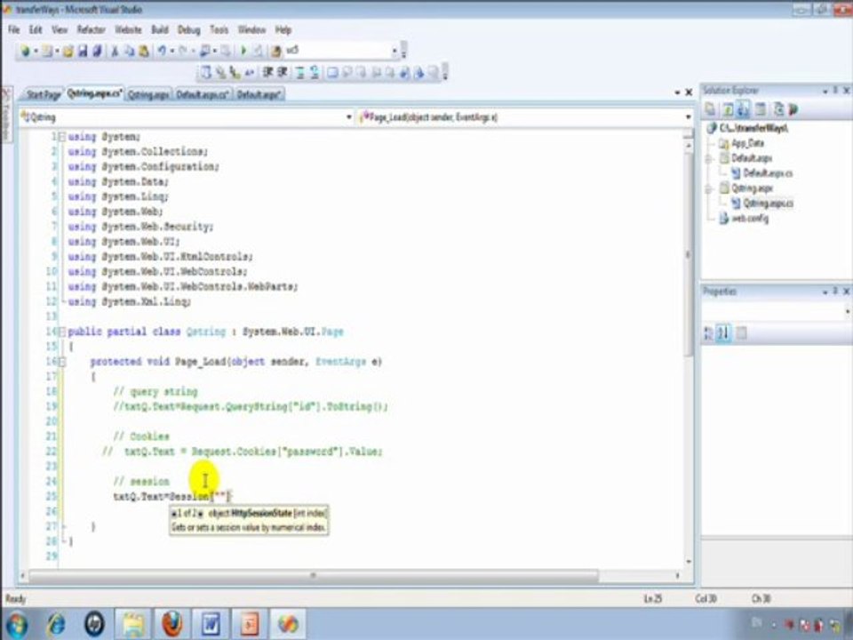 Session in Asp.net برمجة السشن في المواقع