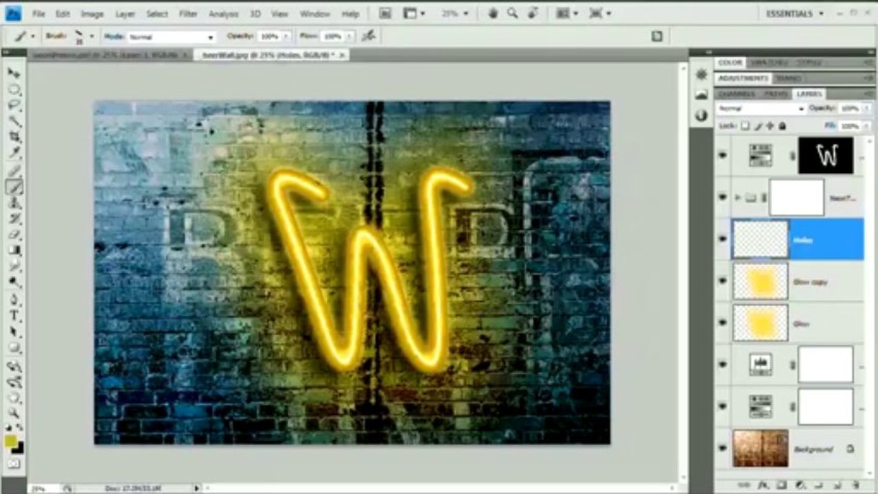 Adobe CS TUT VID-56 Photoshop Tutorial_ Incredible Neon Tube Text_