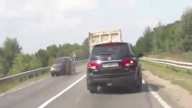 Truck tires caused car accident in Russia.. Again!!