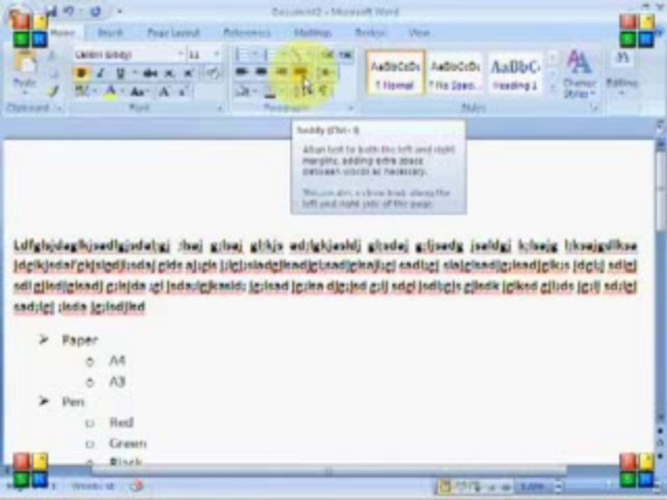 Word 2007 Tabls Part 3