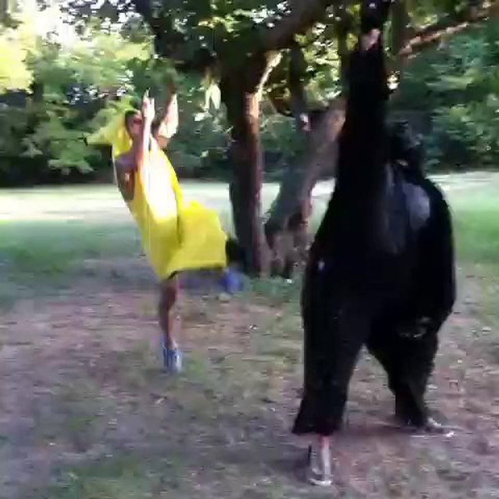 Don't mess with bananas... They'll kick you so hard!!