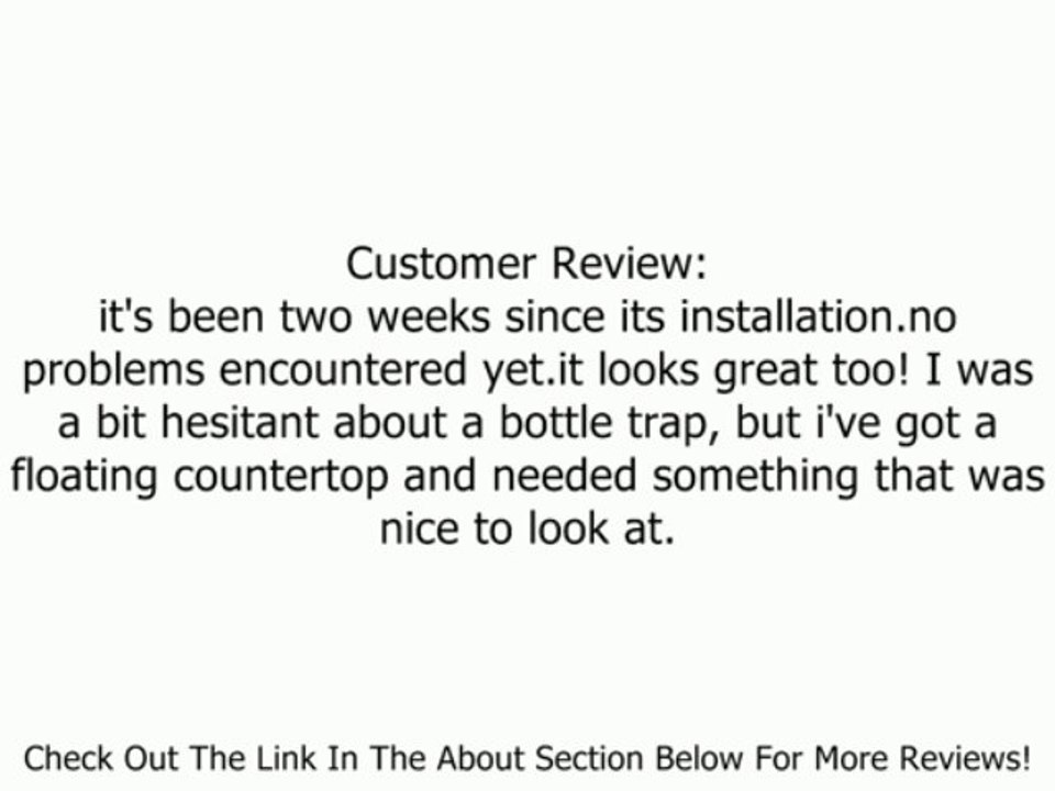 Kohler K-9033-BN Contemporary Round Bottle Trap, Vibrant Brushed Nickel Review