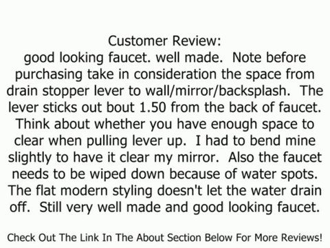 Moen S6700 90-Degree One-Handle Low Arc Bathroom Faucet, Chrome Review